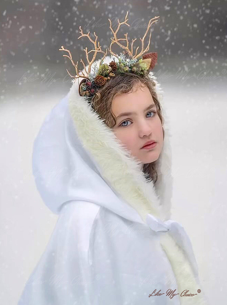 Flower Beauty and the Beast Christmas Reindeer Headband | HeyKat®