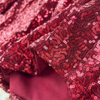 Deep V-neck Sequined Wide-leg Rompers