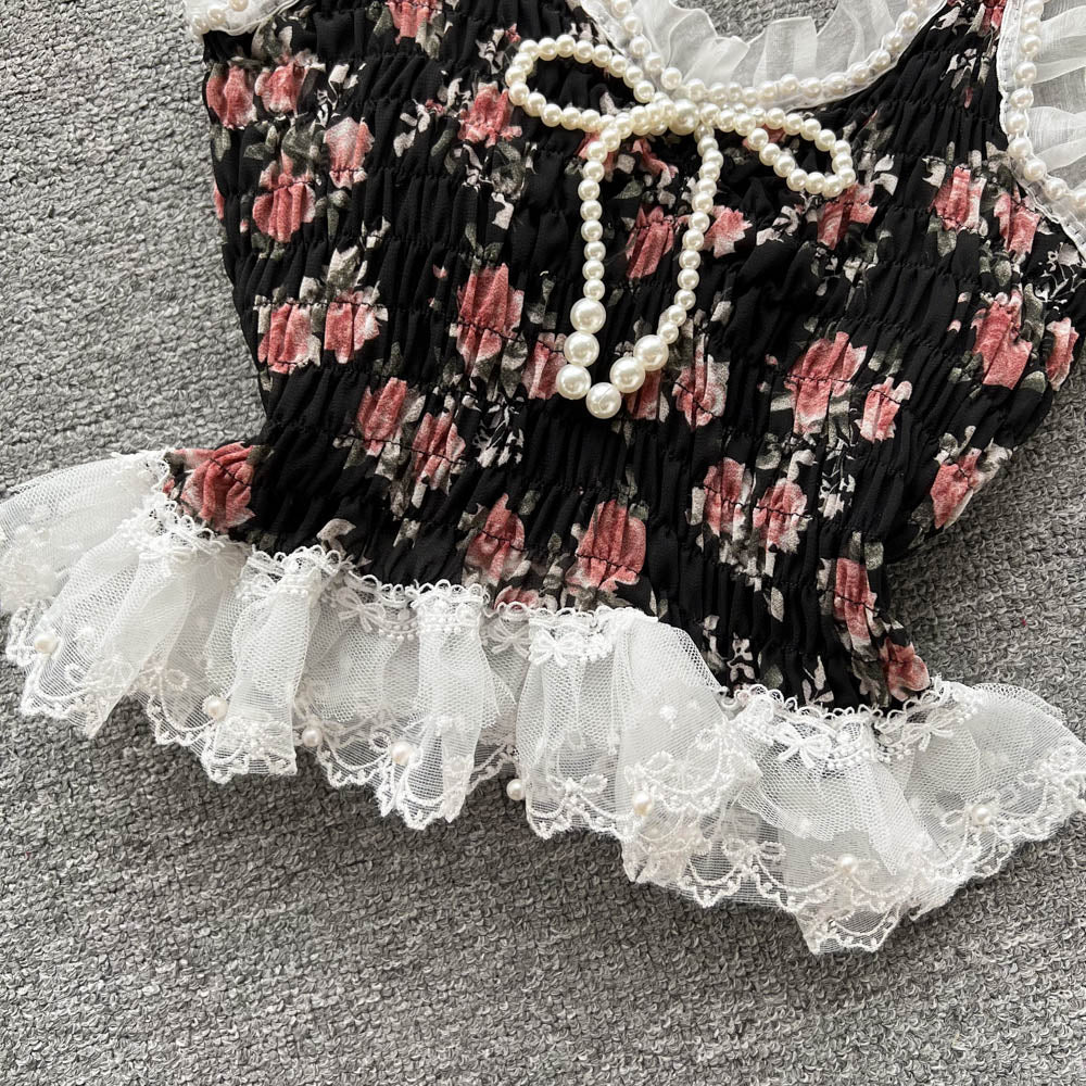 Stringy Selvedge Lace Beaded Camisole