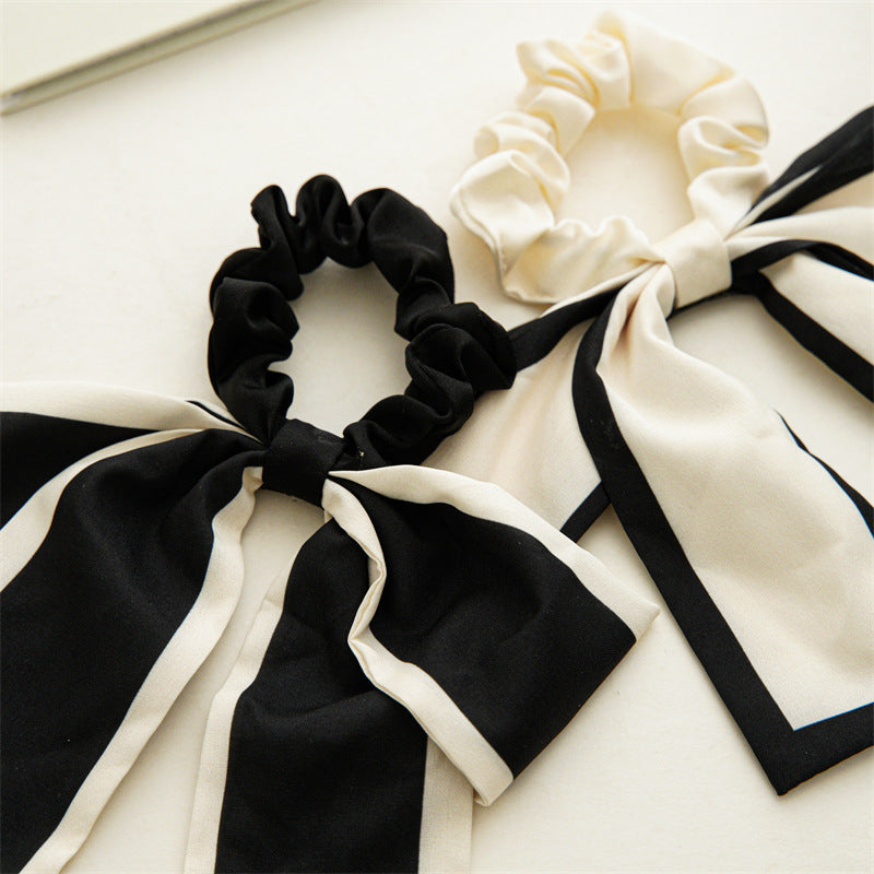 Color Blocking Large Bow Hair Ties