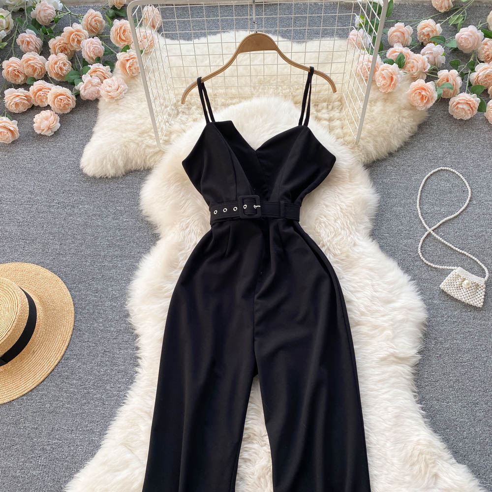 Sleeveless Sling Wide-Leg Jumpsuit