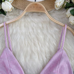 Chic Glossy Sequin Lingerie Top