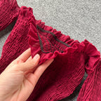 Niche Strapless Solid Colour Shirt