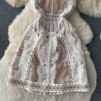 Courtly Embroidered Floral Slim Dress