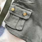 Chic Large Pocket Denim Shorts