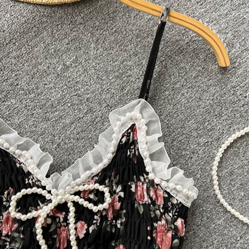 Stringy Selvedge Lace Beaded Camisole