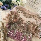 Chic Embroidered Beaded Sequin Shirt