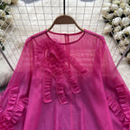Sweetie 3d Floral Chiffon Top