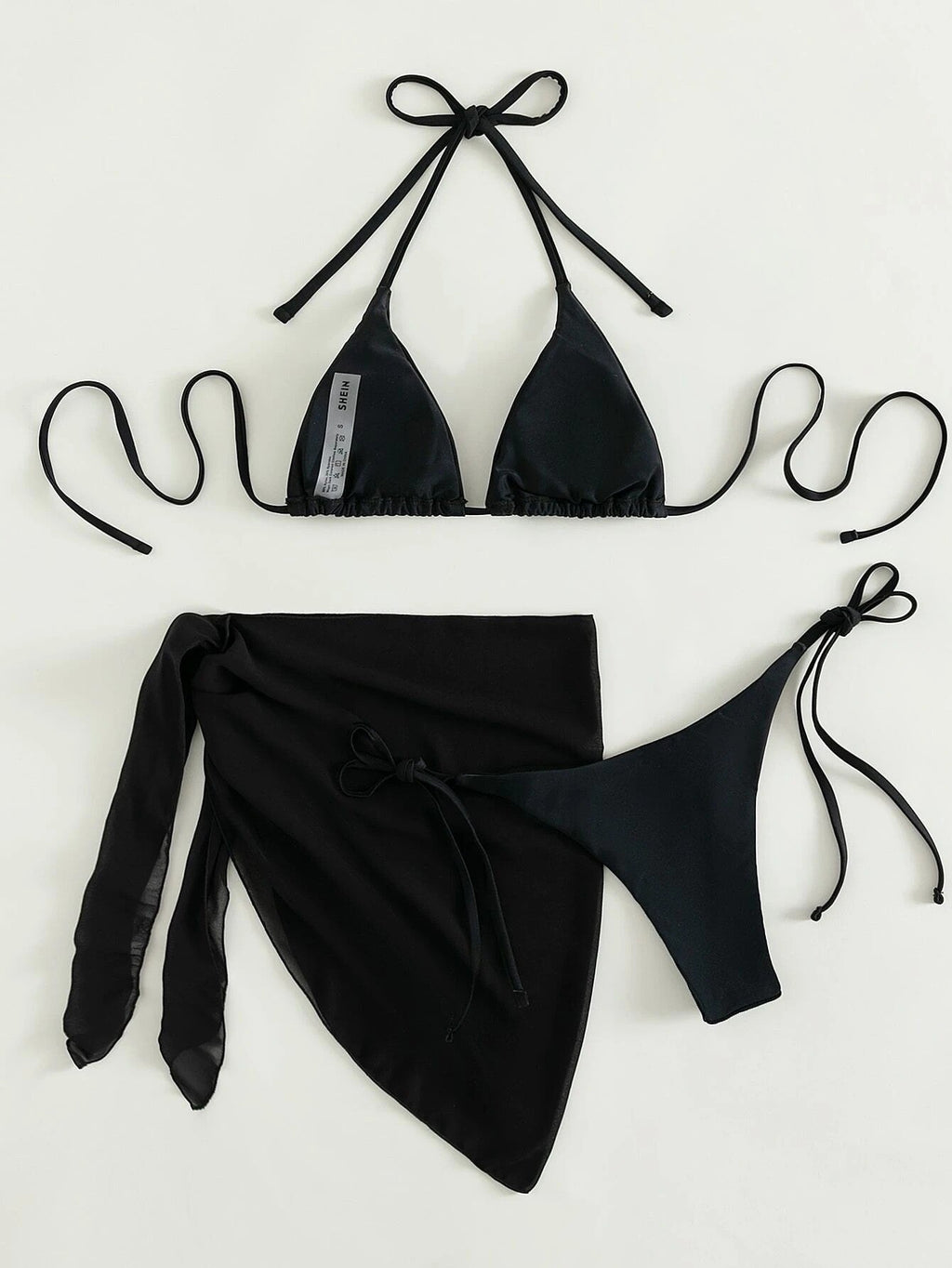 Mesh Three-piece Split Swimsuit