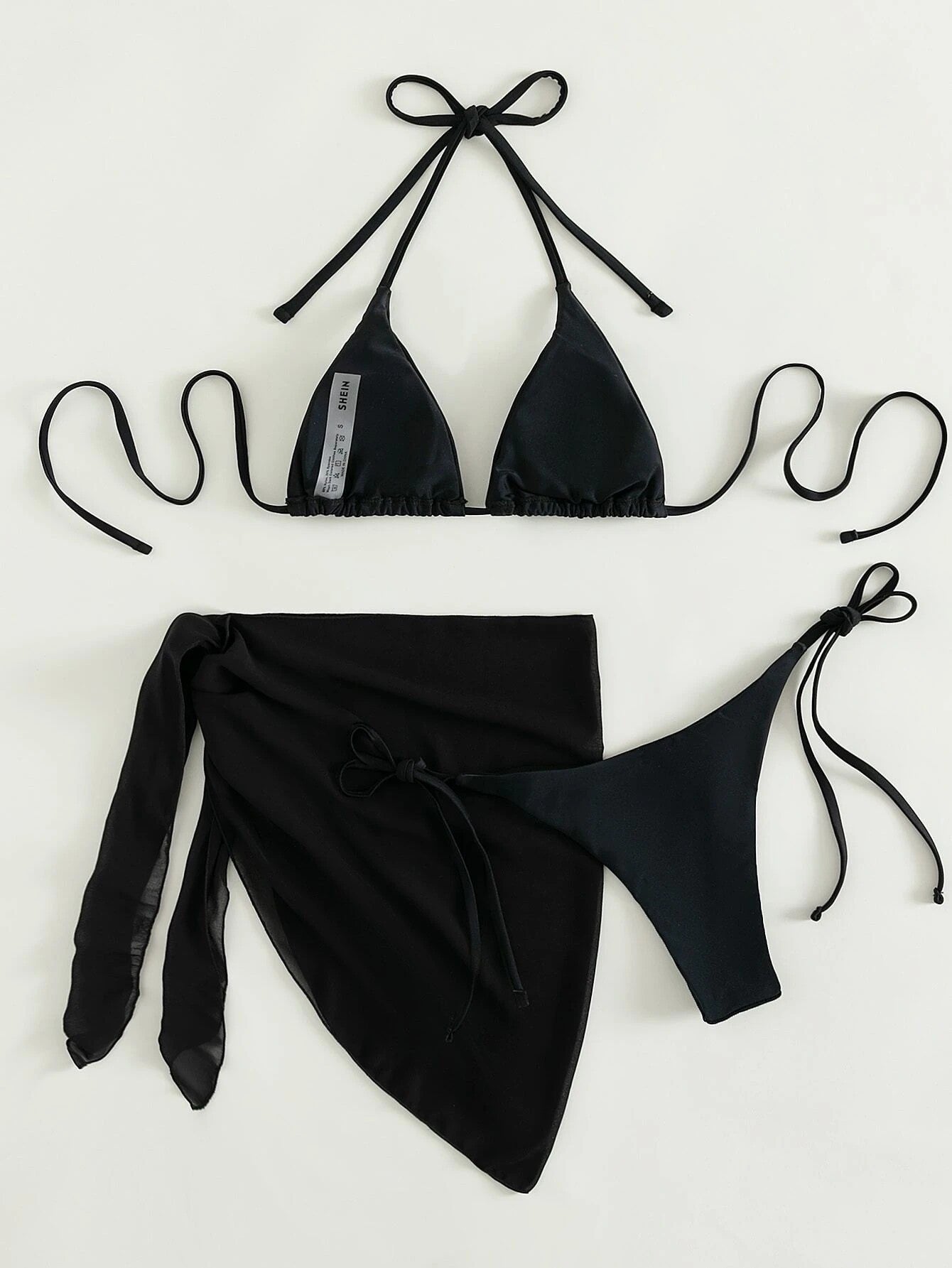 Mesh Three-piece Split Swimsuit
