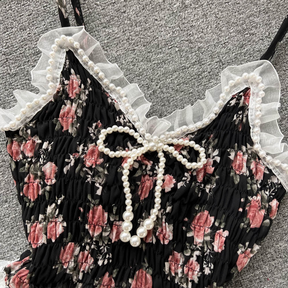 Stringy Selvedge Lace Beaded Camisole