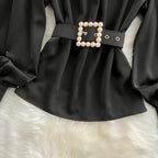 Two-piece Blouse Beaded Dress