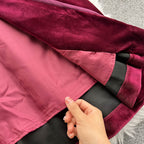 Velvet Dress With Suit Collar