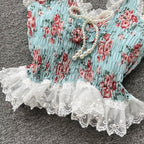 Stringy Selvedge Lace Beaded Camisole