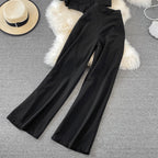 Camisole Short V-Neck Shirt Jacket Long Pants Three Piece