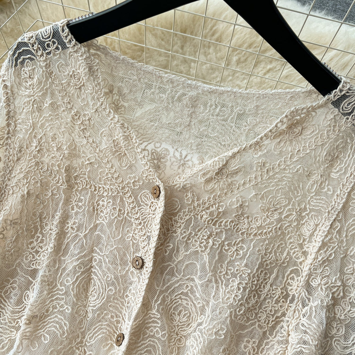 Cardigan&Camisole&Skirt Hollowed 3Pcs