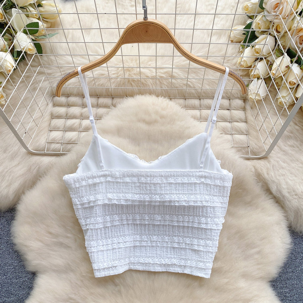 Camisole&Ruffled Skirt Lace 2Pcs