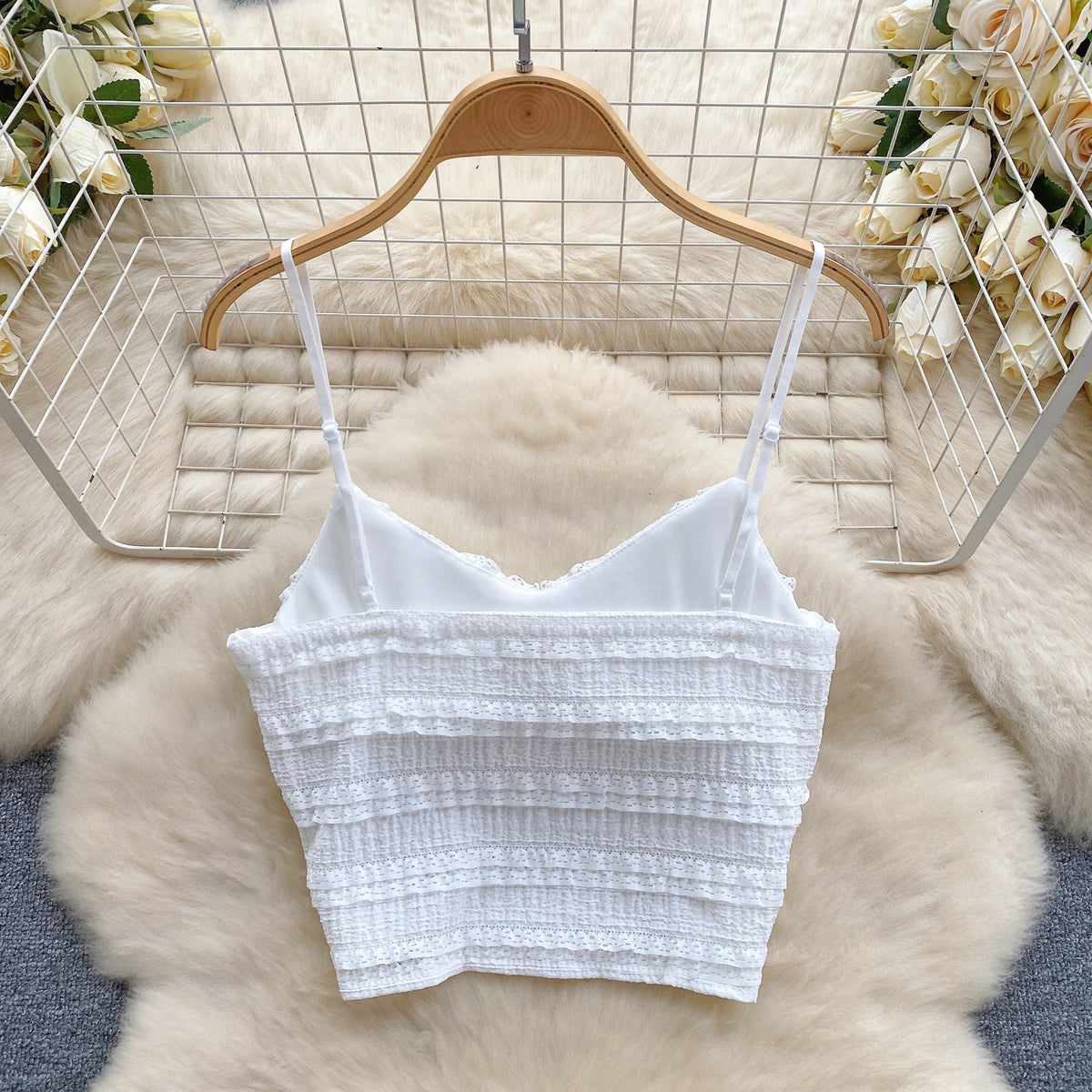 Camisole&Ruffled Skirt Lace 2Pcs