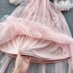 Fairy Mesh Puff Sleeve Dress