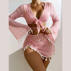 Four Piece Tassel Bikini Set