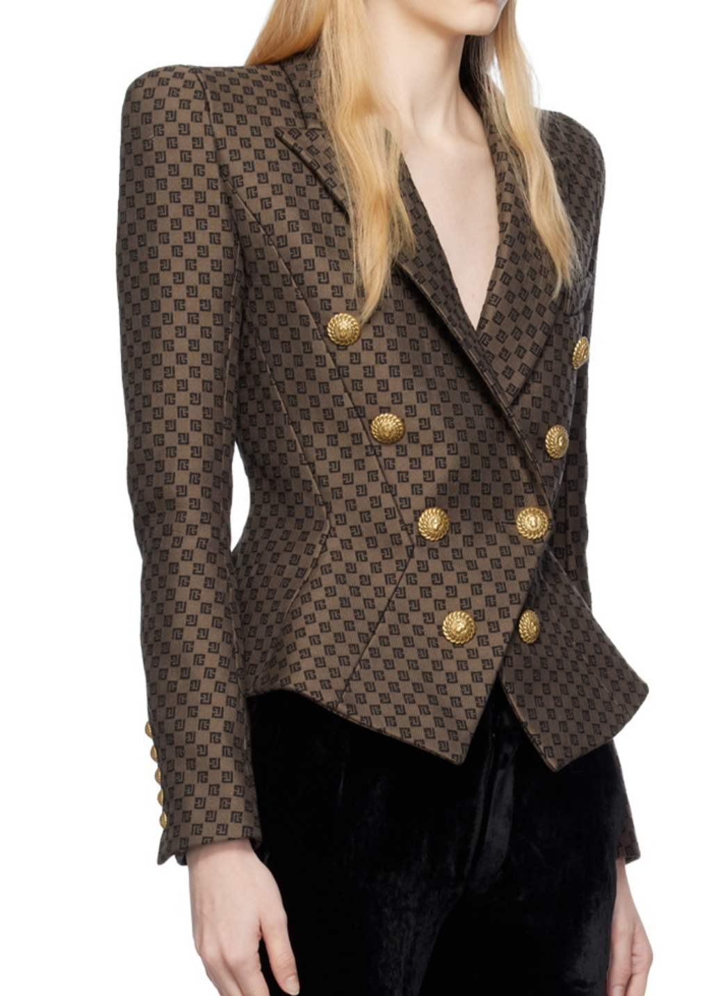 Mercer Monogram Blazer In Brown