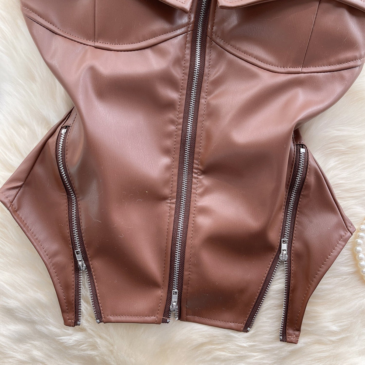 Niche Zipped Strapless Camisole Top