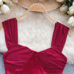 Mesh Patchwork Satin Padded Camisole