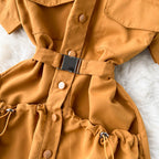 Chic Solid Color Shirt Dress