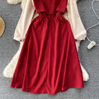Fake Two-piece Shirt Dress