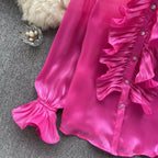 Niche Flared Sleeve Ruffled Shirt