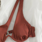 One-shoulder Split Bikini