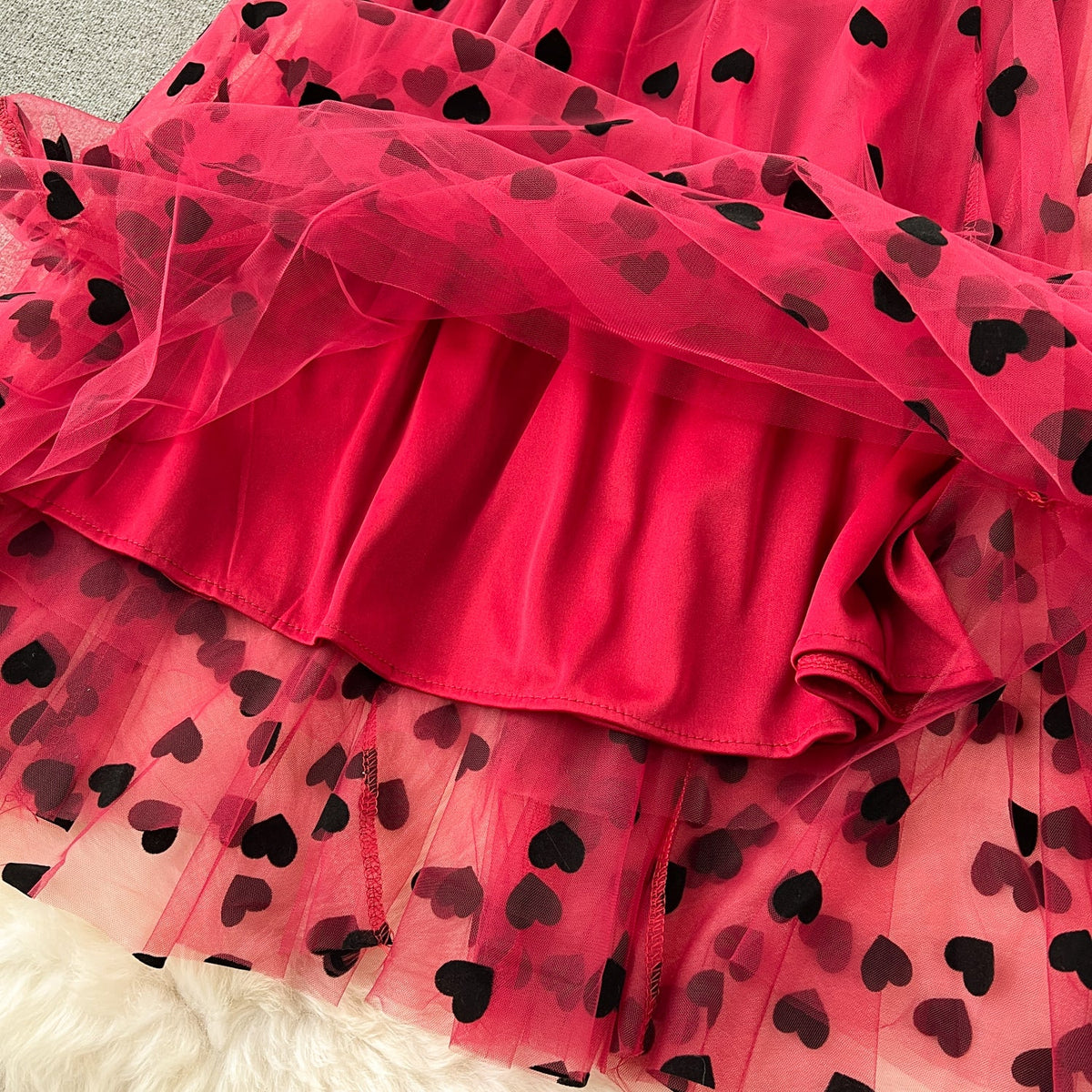 Vintage A-line Puffy Mesh Skirt