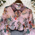 Vintage Floral Printed Loose Shirt