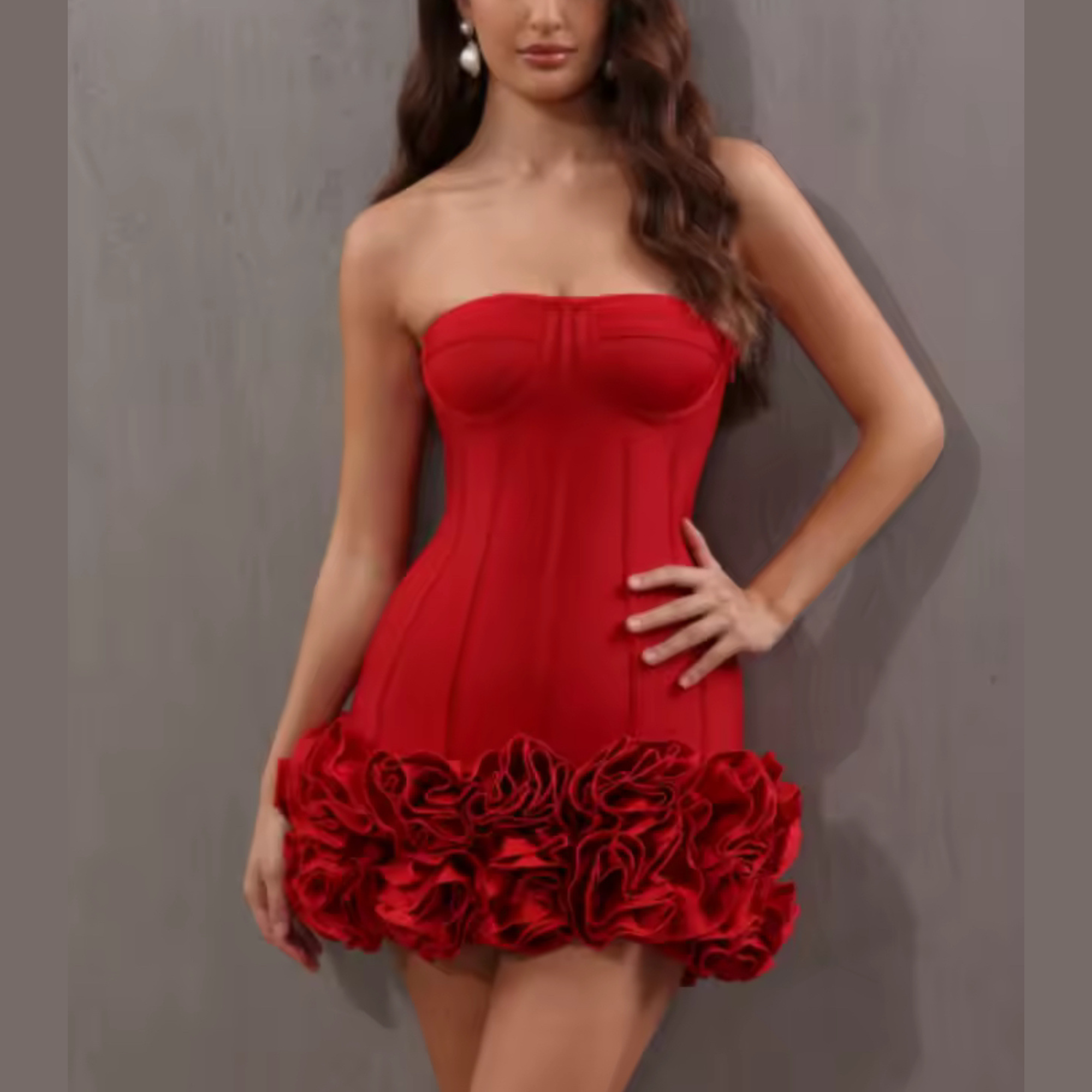 Vivienne - Floral Hem Bandage Dress