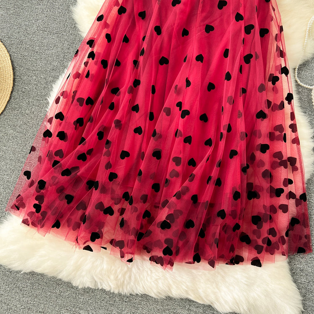 Vintage A-line Puffy Mesh Skirt