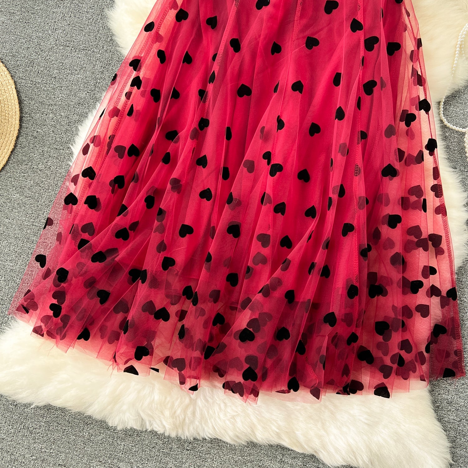 Vintage A-line Puffy Mesh Skirt