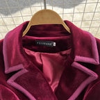 Velvet Dress With Suit Collar