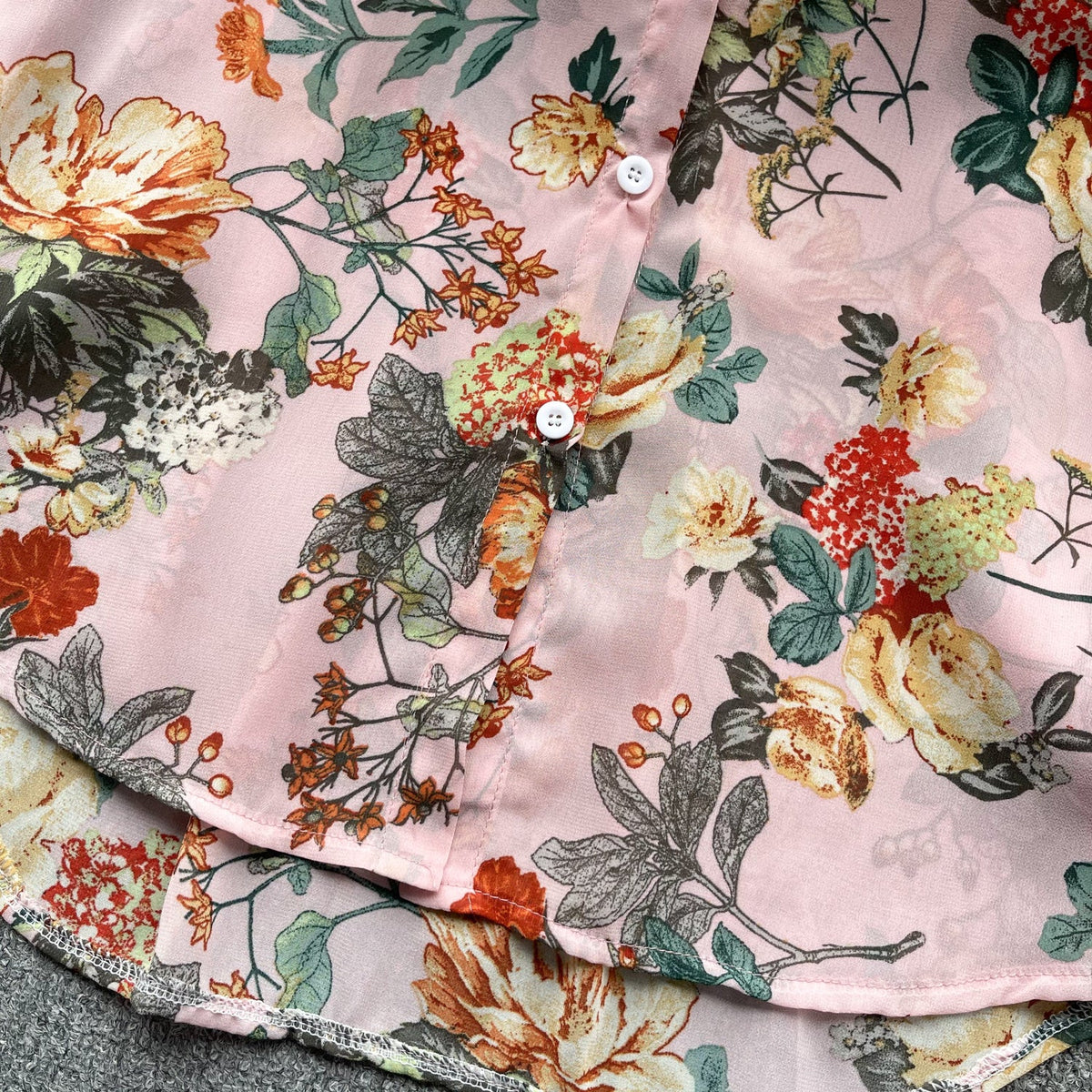 Vintage Floral Printed Loose Shirt