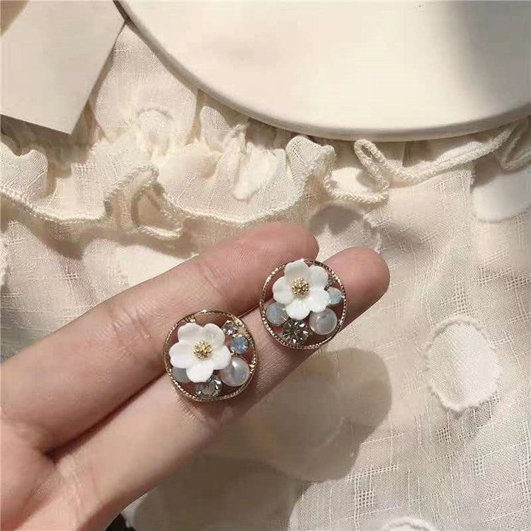 Elegant Floral Assembled Earrings