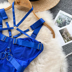 Unique Design Lace-up Hollowed Bodysuit