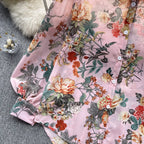 Vintage Floral Printed Loose Shirt