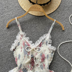 Stringy Selvedge Lace Beaded Camisole
