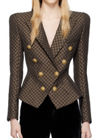 Mercer Monogram Blazer In Brown