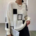 Aisha | Patchwork Crewneck Sweater