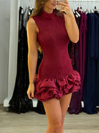 Lace Splicing Mini Dress