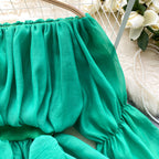 French Style Off-shoulder Chiffon Top