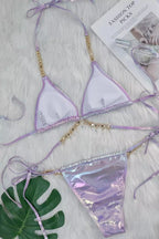 Parthena Diamond Halter Bikini In Purple