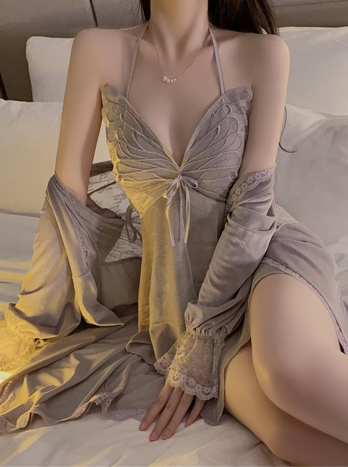 Padded Ice Lace Slip Dress