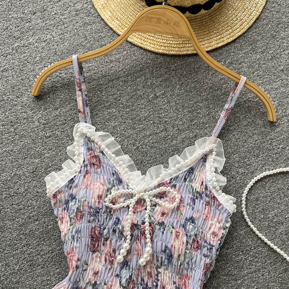 Stringy Selvedge Lace Beaded Camisole
