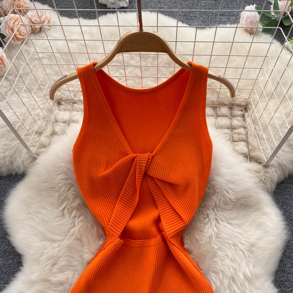 Twisted Hollow Knitted Dress